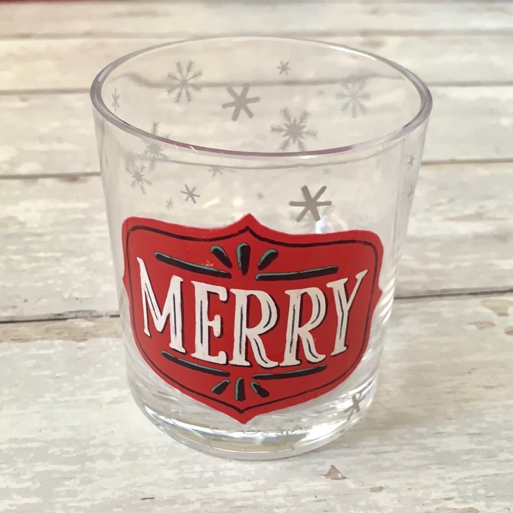Wondershop Merry Christmas Holiday Glass Cup Dishware Christmas Gift NEW